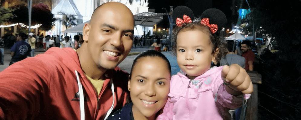 JB and family at Disney land.