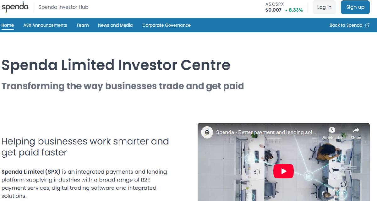 Spenda launches interactive Investor Hub communication platform for shareholders